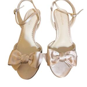 Charter Club Satin Kitty Heel Bow Sandal Size 7.5